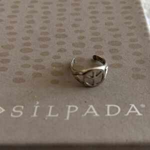 Silpada Silver Peace Emblem Ring R02030